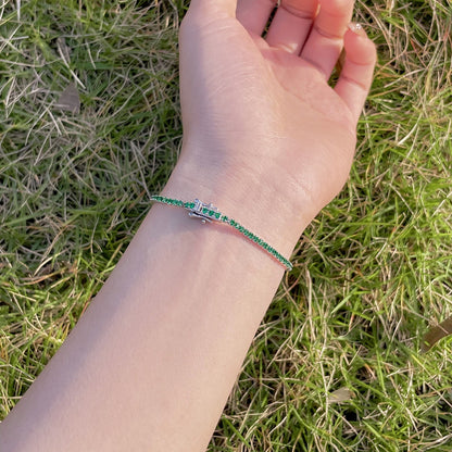 [Windsor Jewelry]Radiant Colorful Round Cut Party Bracelet