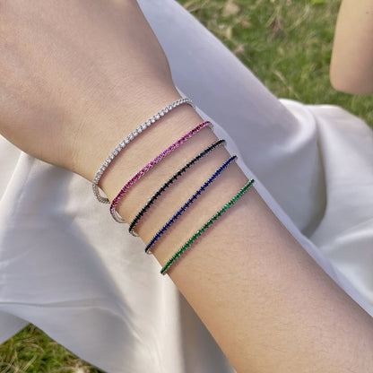 [Windsor Jewelry]Radiant Colorful Round Cut Party Bracelet