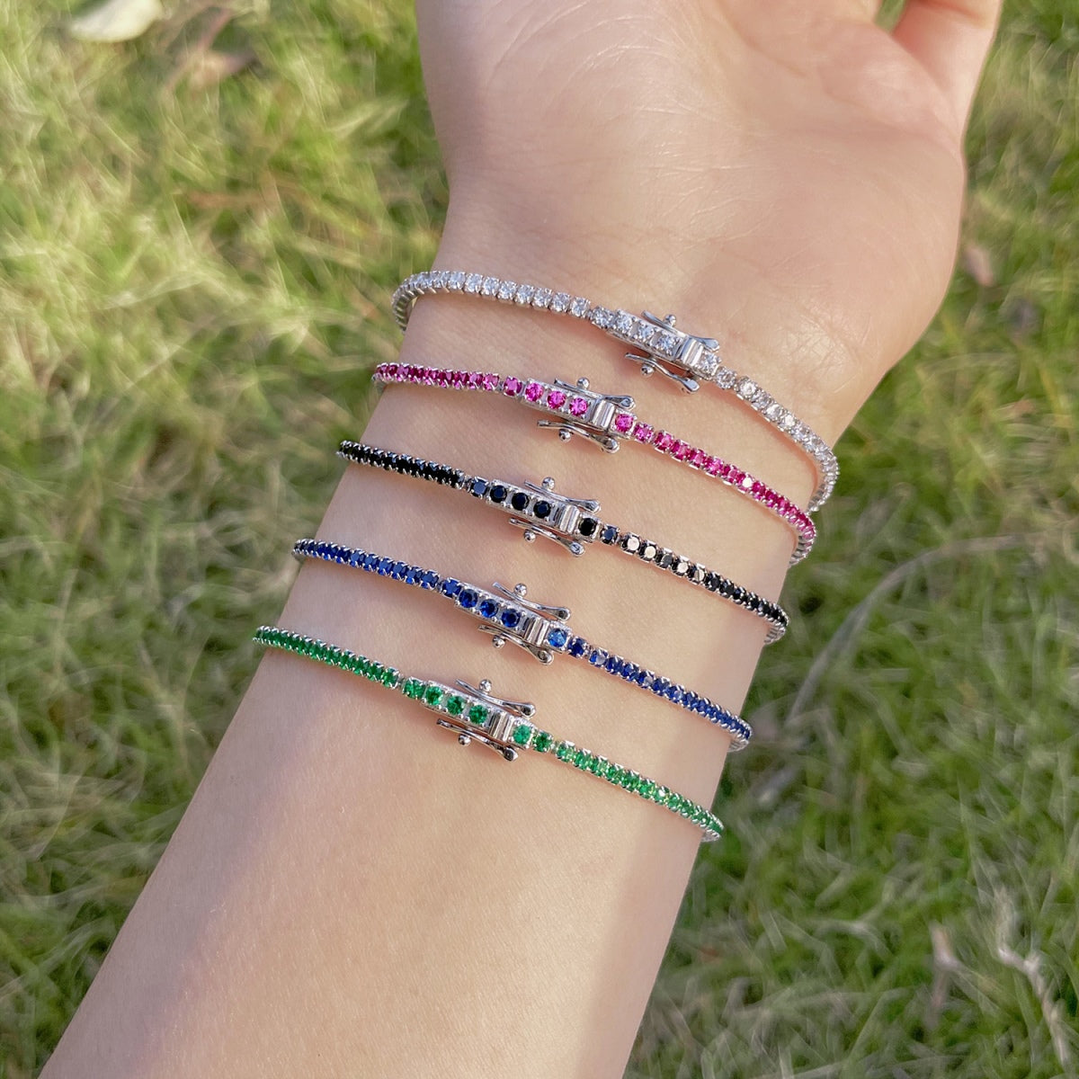 [Windsor Jewelry]Radiant Colorful Round Cut Party Bracelet