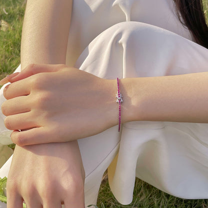 [Windsor Jewelry]Radiant Colorful Round Cut Party Bracelet
