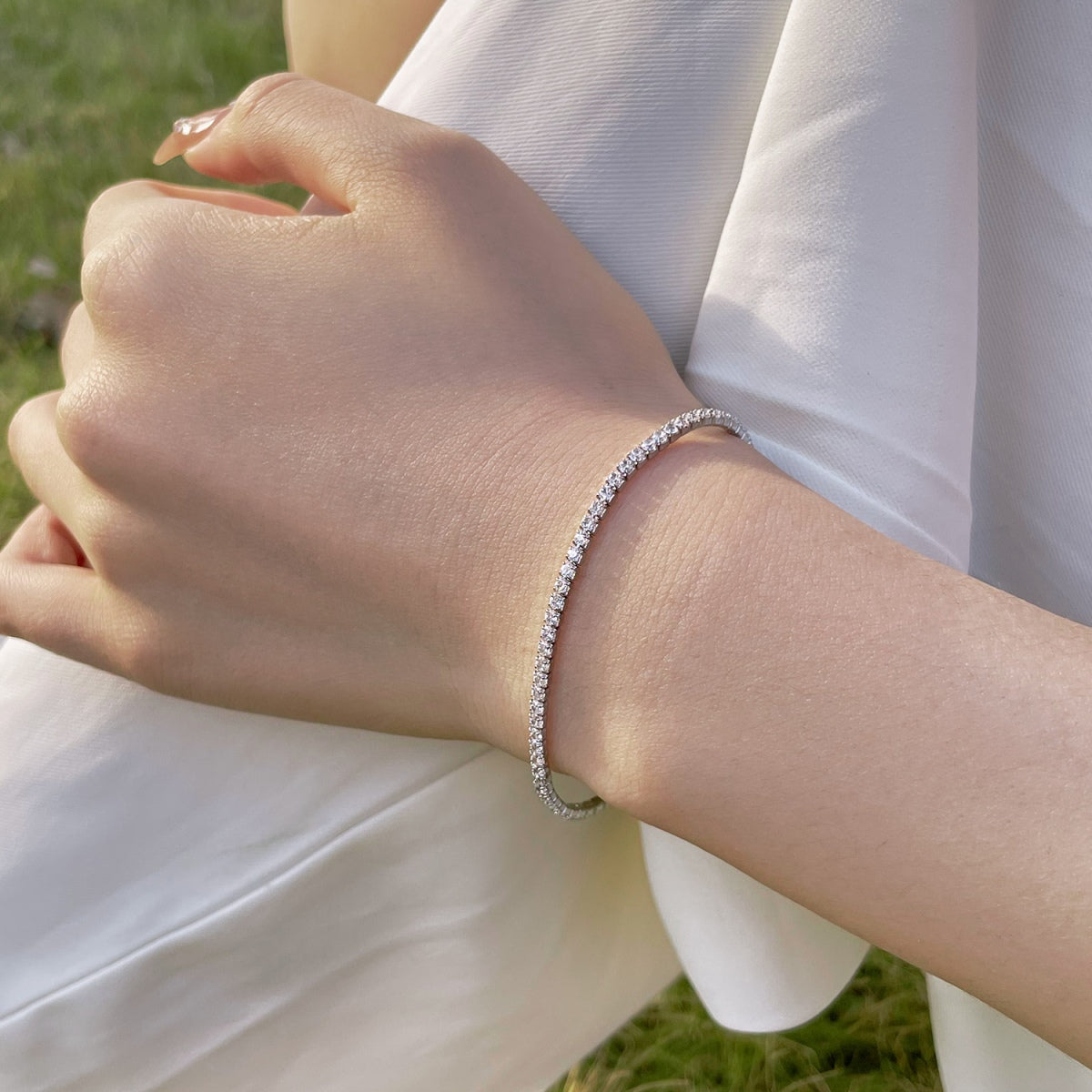 [Windsor Jewelry]Radiant Colorful Round Cut Party Bracelet