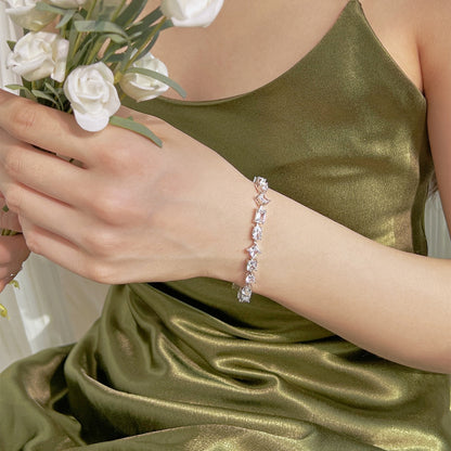 [Windsor Jewelry]Unique Exquisite Multi Cut Daily Bracelet