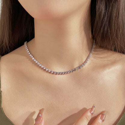 [Windsor Jewelry]Ornate Heart Cut Tennis Necklace
