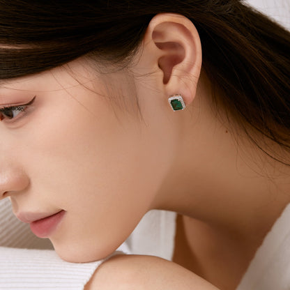 [Windsor Jewelry]Luxurious Dainty Emerald Cut Banquet Earrings