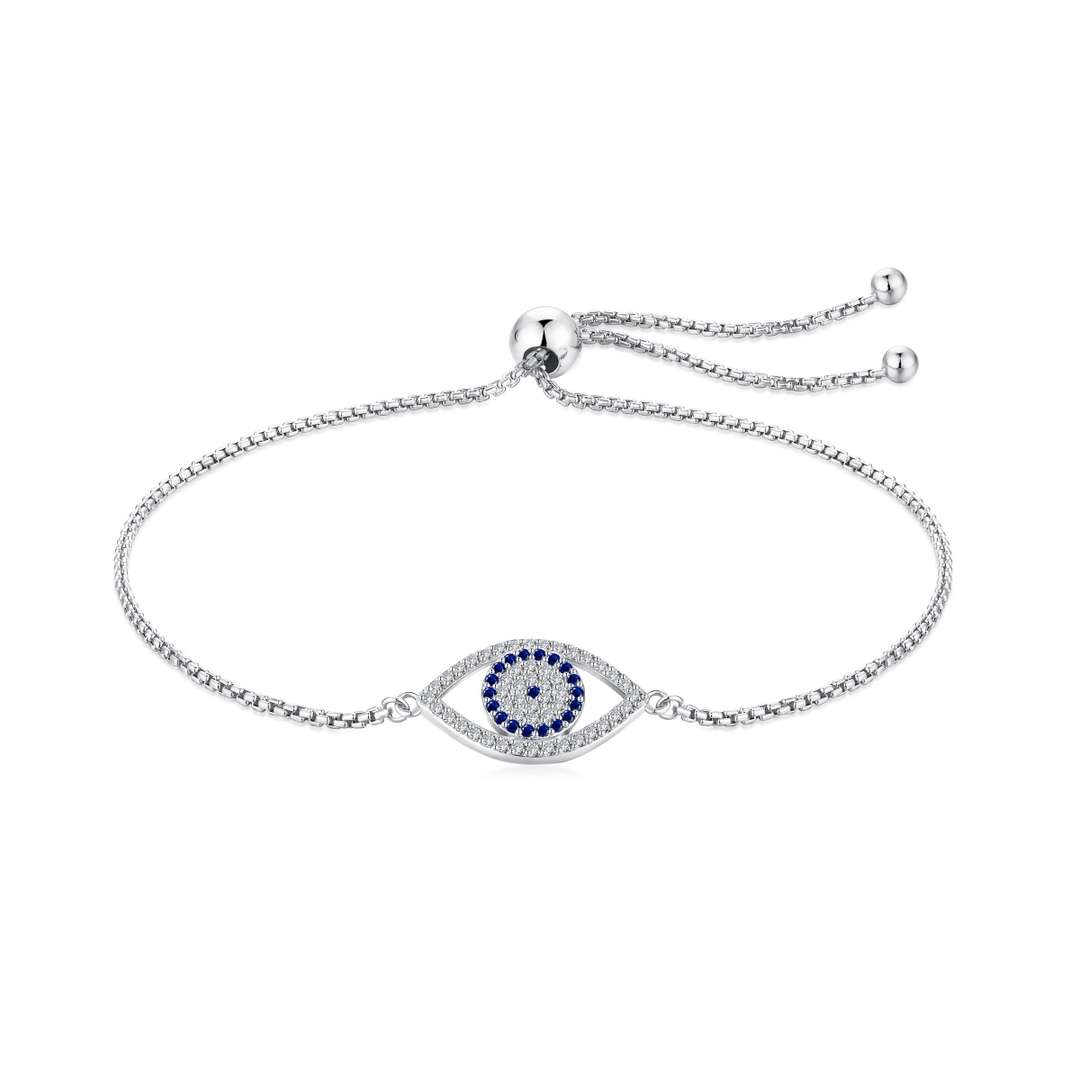 [Windsor Jewelry]Dazzling Eye Shape Necklace