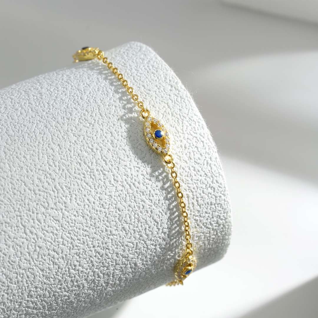 [Windsor Jewelry]Evil Eye Shape Pendent Necklace