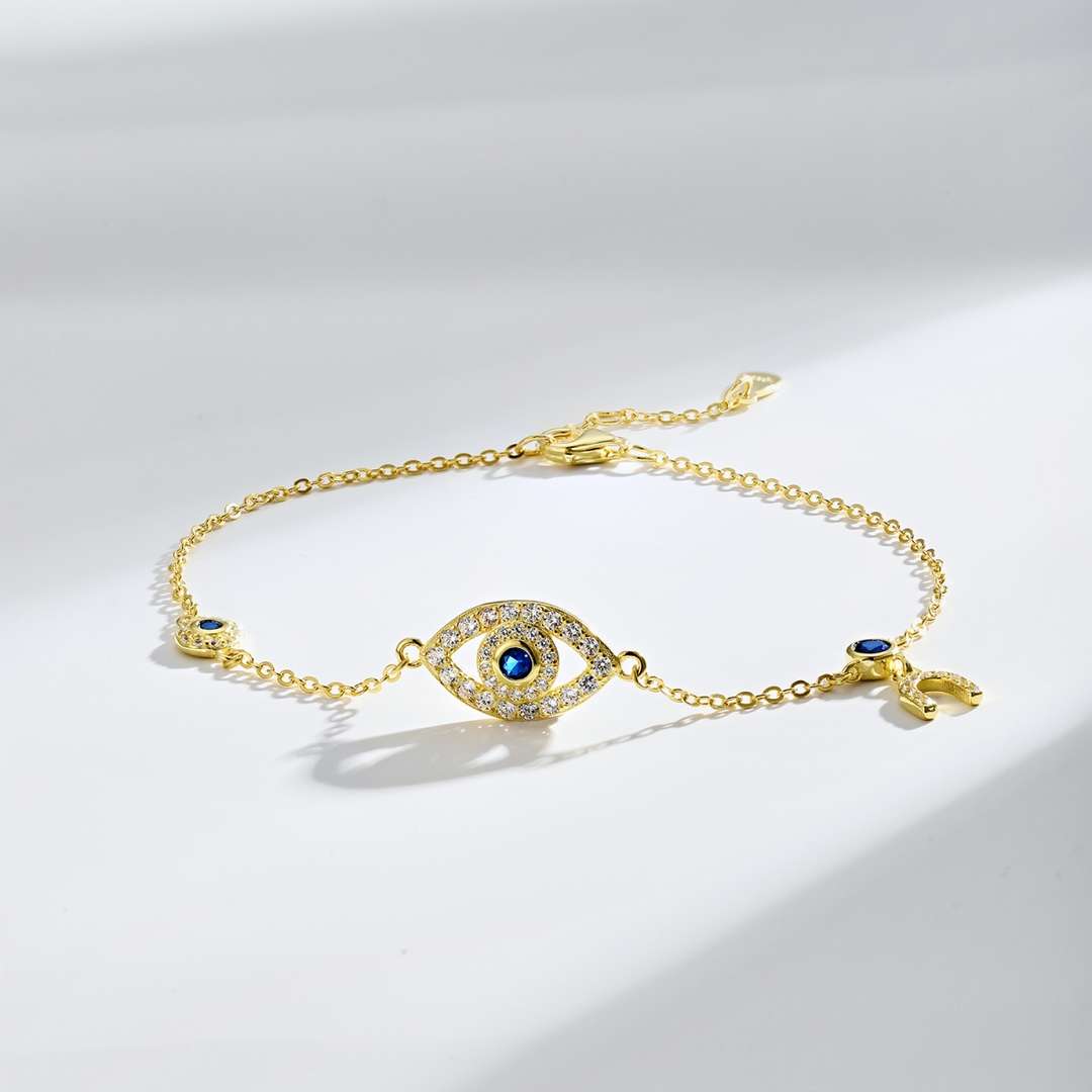 [Windsor Jewelry]Dainty Eye Shape Necklace