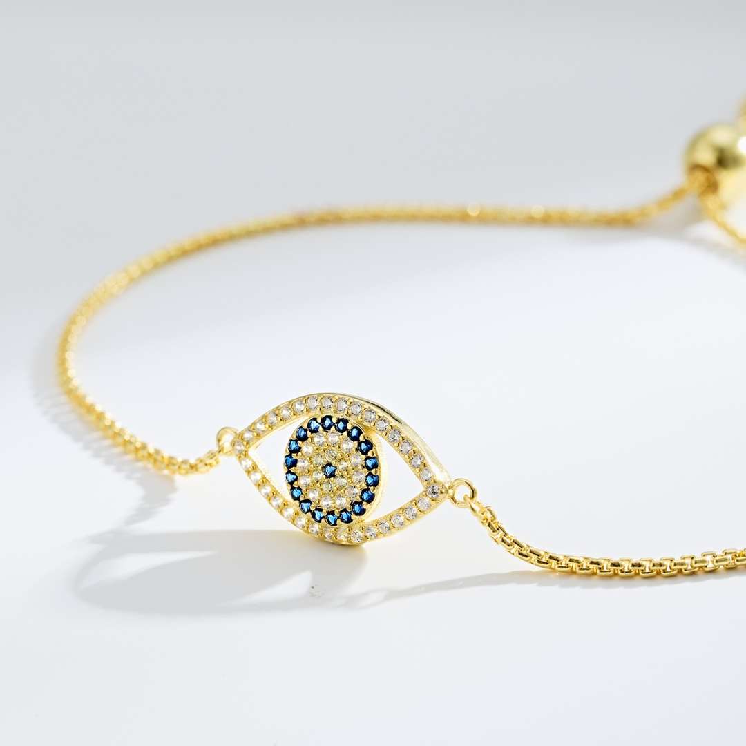 [Windsor Jewelry]Dazzling Eye Shape Necklace