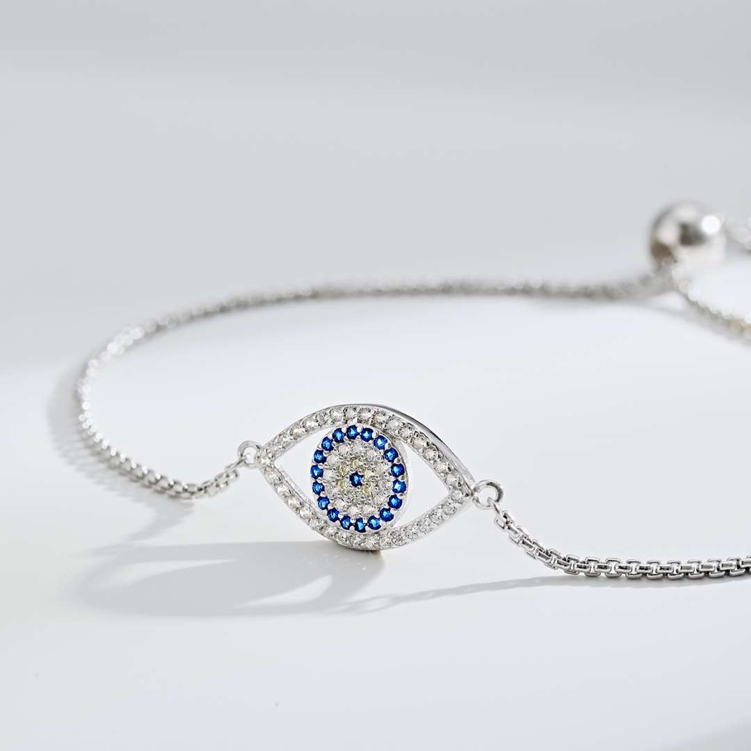 [Windsor Jewelry]Dazzling Eye Shape Necklace