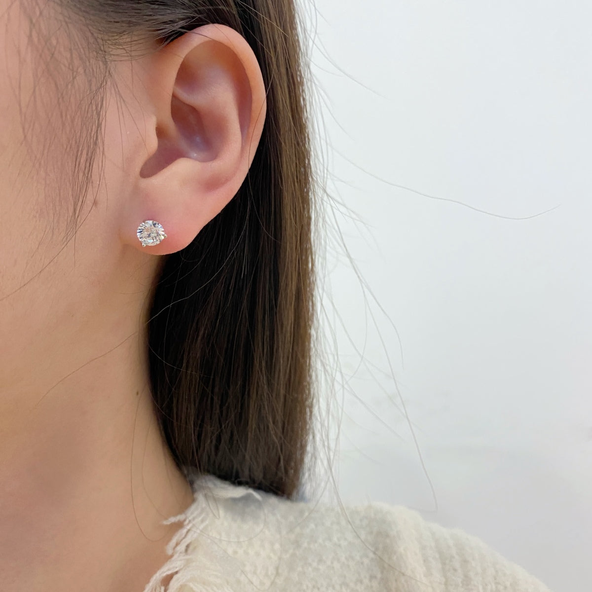 [Windsor Jewelry]Dainty Round Shape Earrings