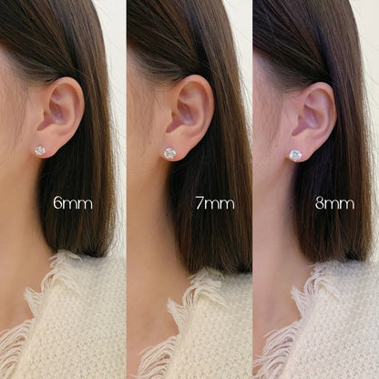 [Windsor Jewelry]Dainty Round Shape Earrings