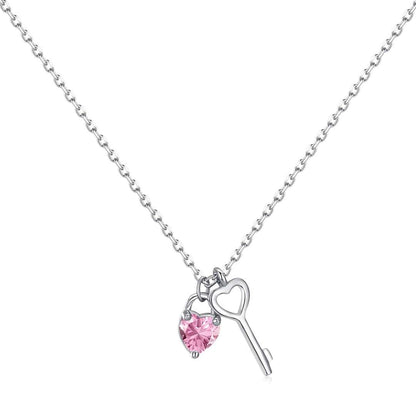 [Windsor Jewelry]Unique Heart Shape Key Pendent Necklace
