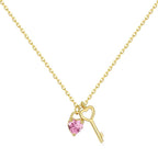[Tonmkive Jewelry]Unique Heart Shape Key Pendent Necklace
