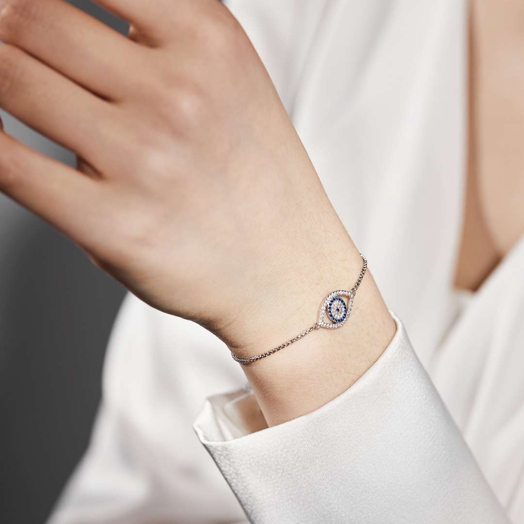 [Windsor Jewelry]Dazzling Eye Shape Necklace