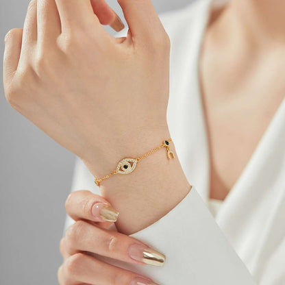 [Windsor Jewelry]Dainty Eye Shape Necklace