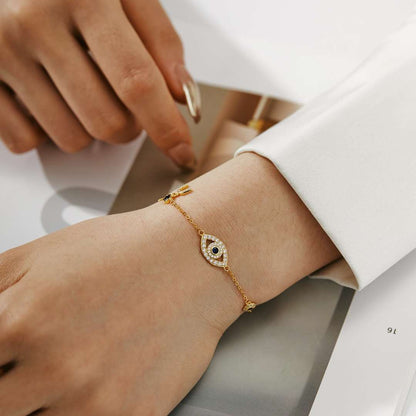 [Windsor Jewelry]Dainty Eye Shape Necklace