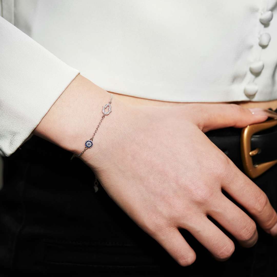[Windsor Jewelry]Gost Shape & Round Shape Necklace