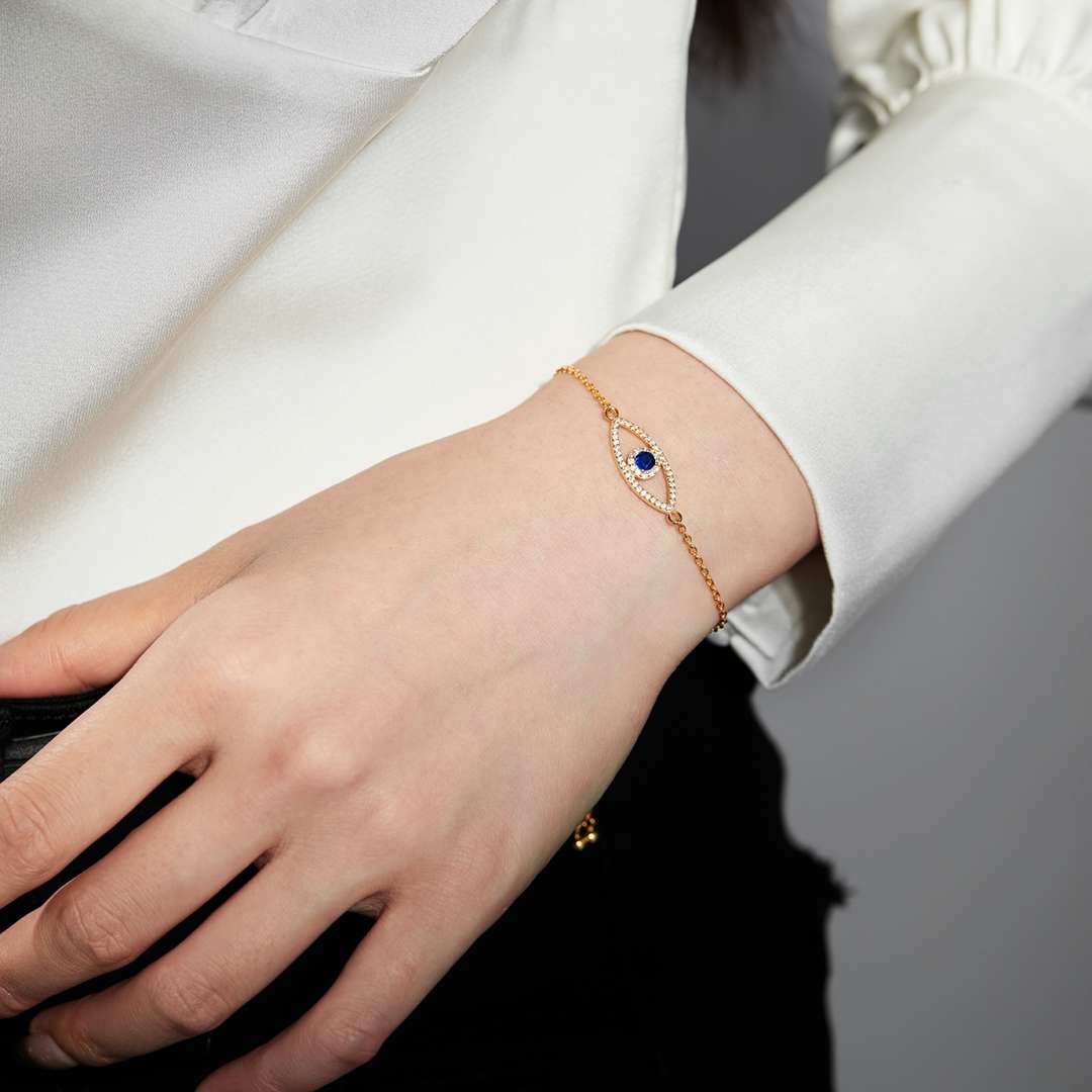 [Windsor Jewelry]Devil's Eye Hollow Design Bracelet