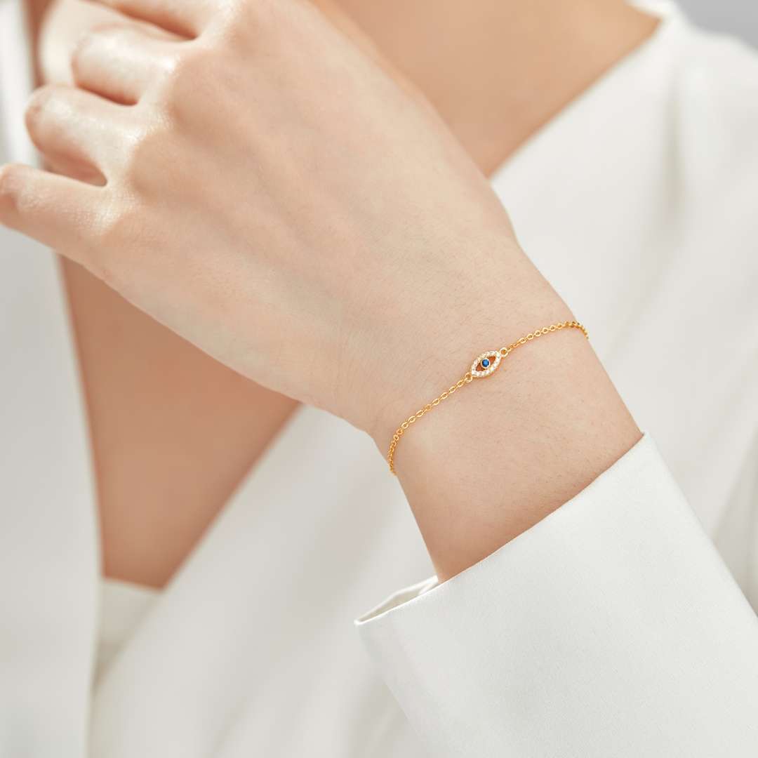 [Windsor Jewelry]Evil Eye Shape Necklace