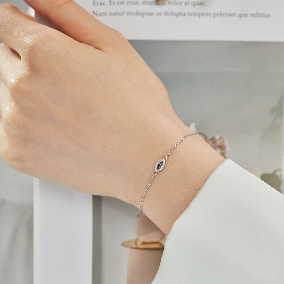 [Windsor Jewelry]Evil Eye Shape Necklace