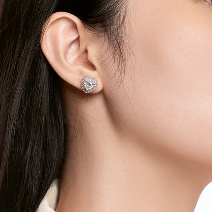 [Windsor Jewelry]Dazzling Heart Shape Lover Earrings