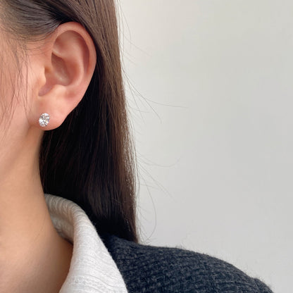 [Windsor Jewelry]Oval Classic Dignified Elegant Earrings