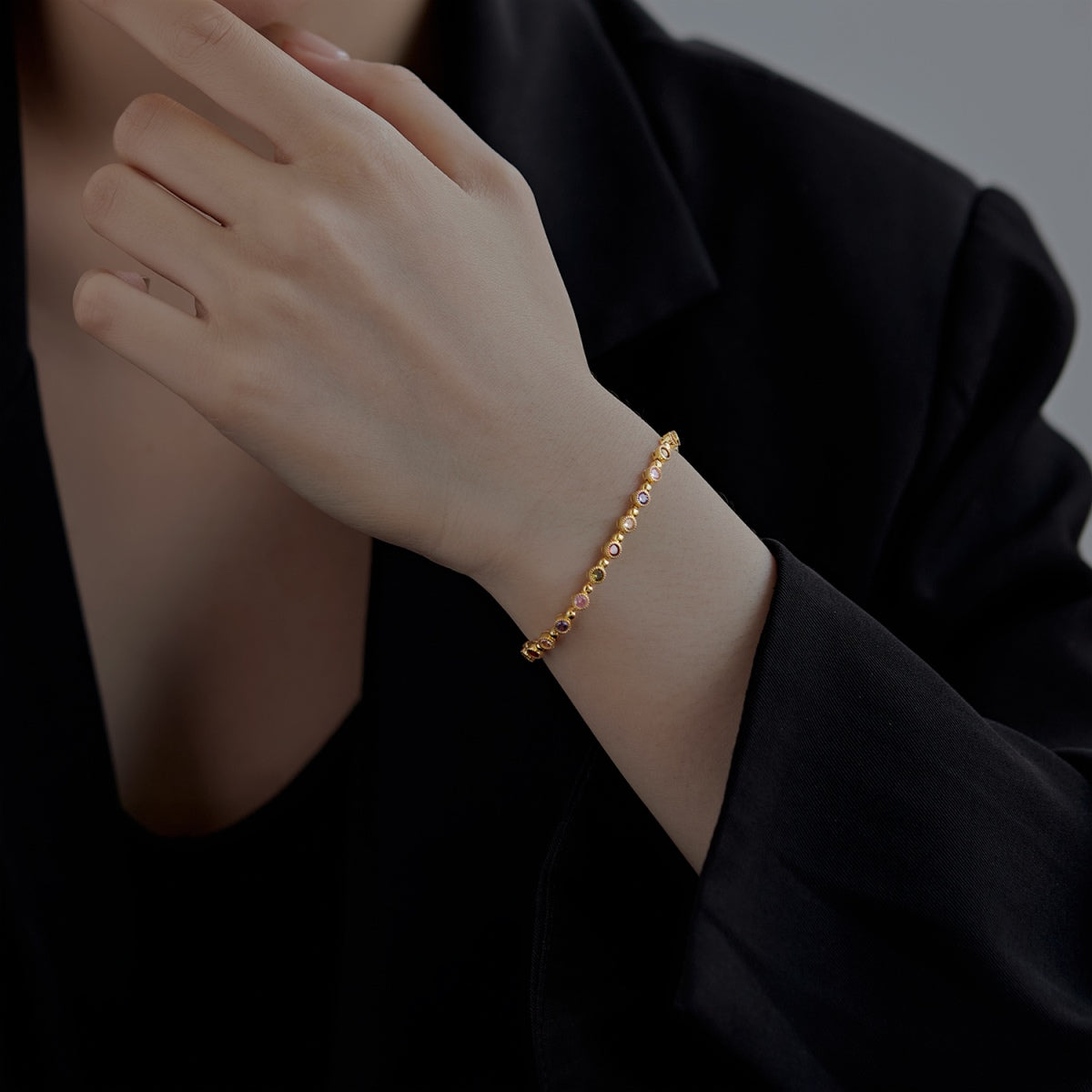 [Windsor Jewelry]Sparkling Exquisite Round Cut Party Bracelet
