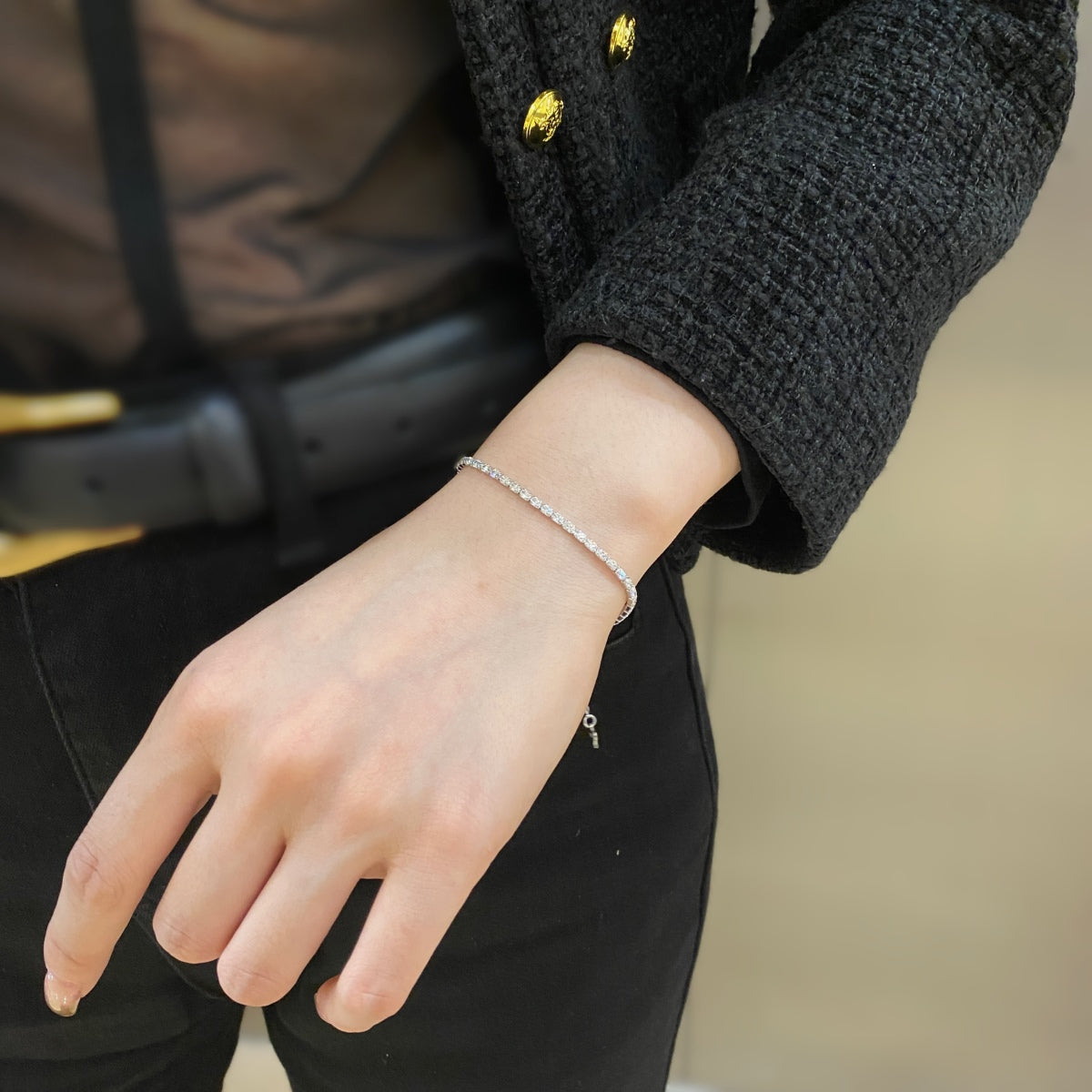 [Windsor Jewelry]Elegant Emerald Cut Daily Bracelet