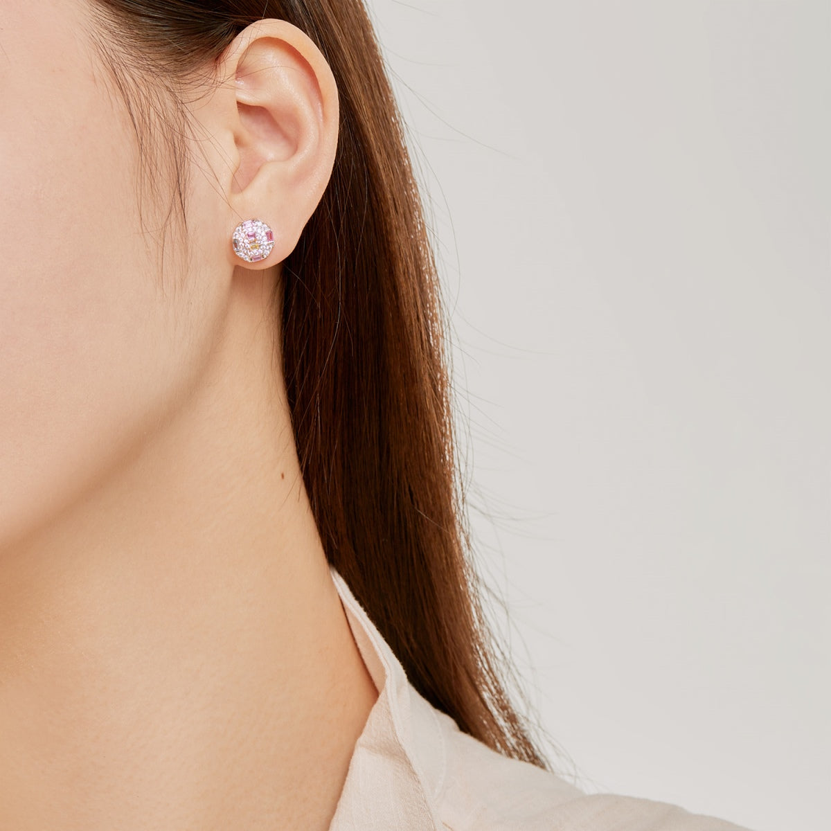 [Windsor Jewelry]Ornate Colorful Octagon Shape Daily Earrings