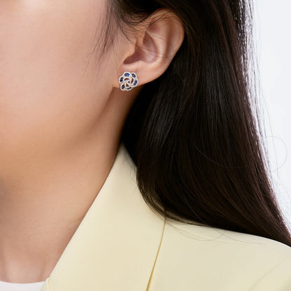 [Windsor Jewelry]Exquisite Flower Shape Daily Earrings