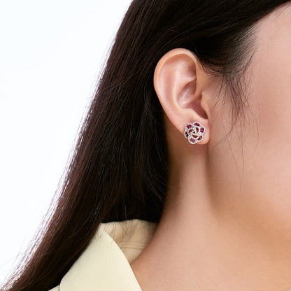 [Windsor Jewelry]Exquisite Flower Shape Daily Earrings