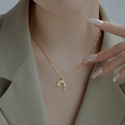 [Windsor Jewelry]Unique Rainbow Star Necklace