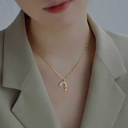 [Windsor Jewelry]Unique Rainbow Star Necklace