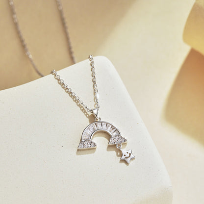 [Windsor Jewelry]Unique Rainbow Star Necklace
