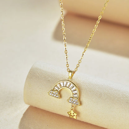 [Windsor Jewelry]Unique Rainbow Star Necklace