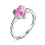 [Tonmkive Jewelry]2.0 Carat Dazzling Lustrous Heart Cut Lover Ring