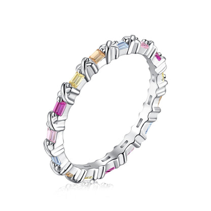 [Windsor Jewelry]Charming Colorful Round Cut Daily Ring
