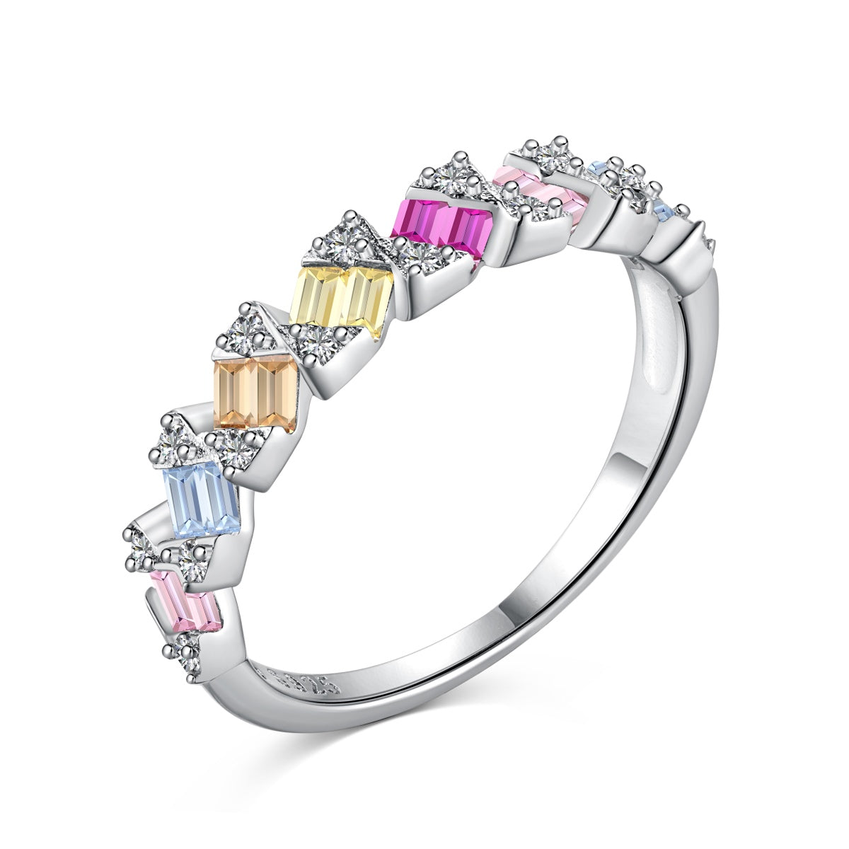 [Windsor Jewelry]Delicate Vibrant Emerald Cut Daily Ring
