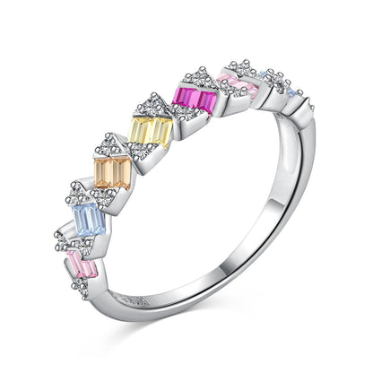 [Windsor Jewelry]Delicate Vibrant Emerald Cut Daily Ring