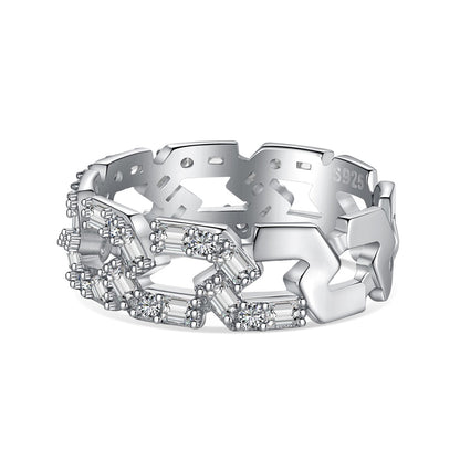 [Windsor Jewelry]Sparkling Vibrant Emerald Cut Daily Ring