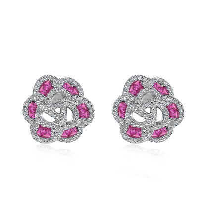 [Windsor Jewelry]Exquisite Flower Shape Daily Earrings