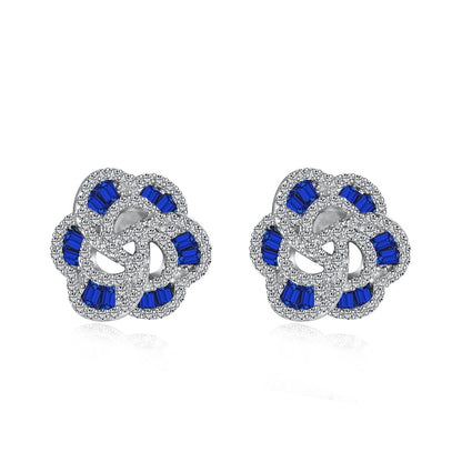 [Windsor Jewelry]Exquisite Flower Shape Daily Earrings