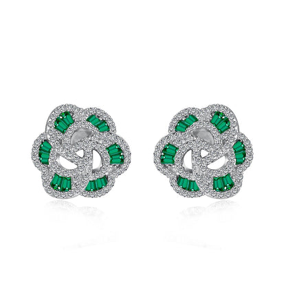 [Windsor Jewelry]Exquisite Flower Shape Daily Earrings