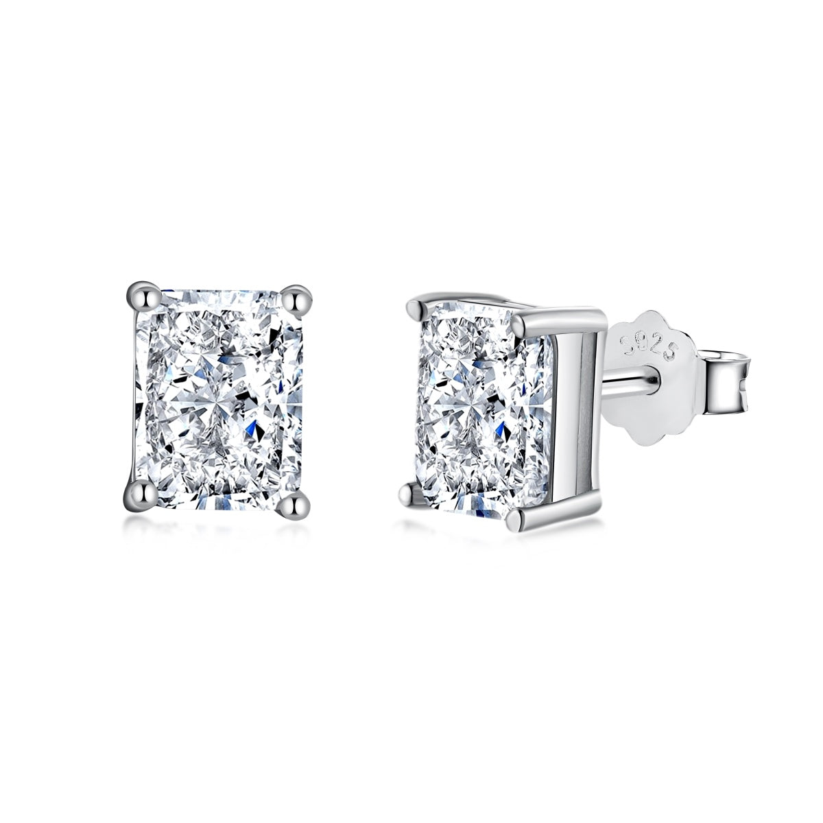 [Windsor Jewelry]Radiant Luxurious Princess Cut Daily Earrings