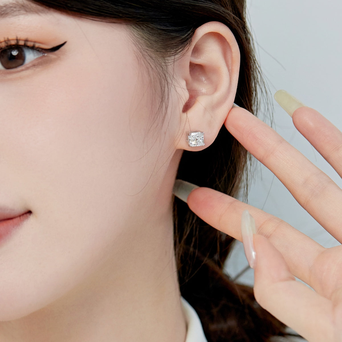 [Windsor Jewelry]1.0 Carat Radiant Princess Cut Wedding Earrings