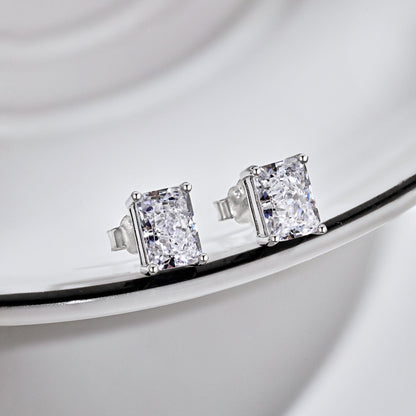[Windsor Jewelry]Radiant Luxurious Princess Cut Daily Earrings