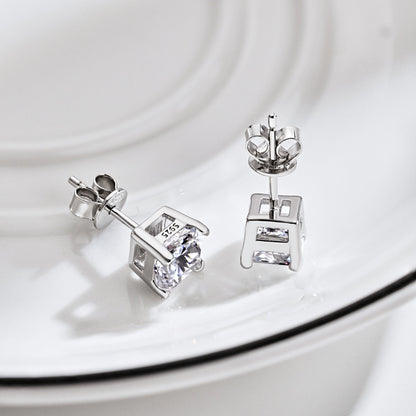 [Windsor Jewelry]1.0 Carat Radiant Princess Cut Wedding Earrings