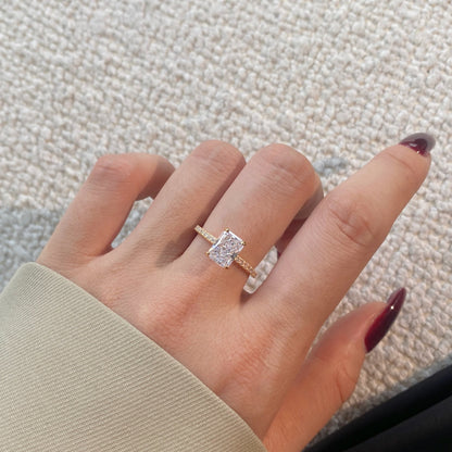 [Windsor Jewelry]2.0 Carat Dazzling Sparkling Radiant Cut Party Ring