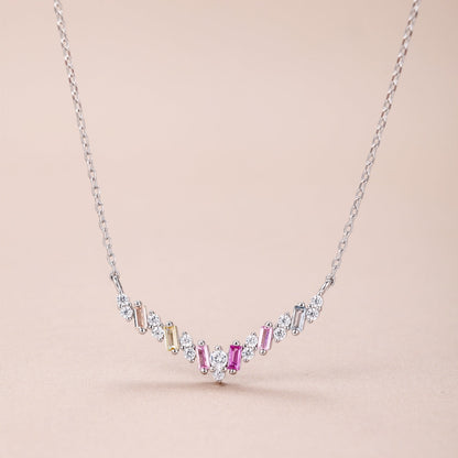 [Windsor Jewelry]Dazzling Rainbow Necklace
