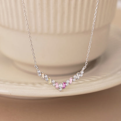 [Windsor Jewelry]Dazzling Rainbow Necklace